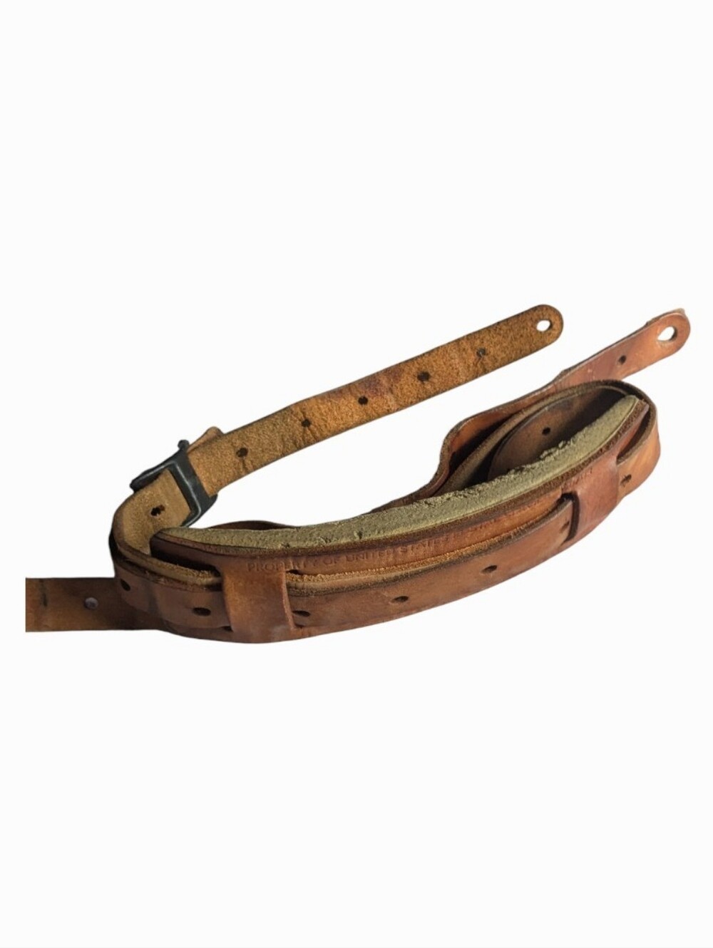 Property Of United States Postal Service LeatherBrown Adjustable Shoulder Strap